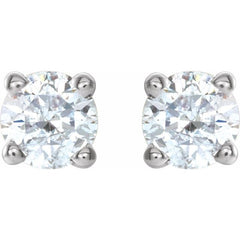 Sterling Silver 1/8 CTW Lab-Grown White Diamond Earrings