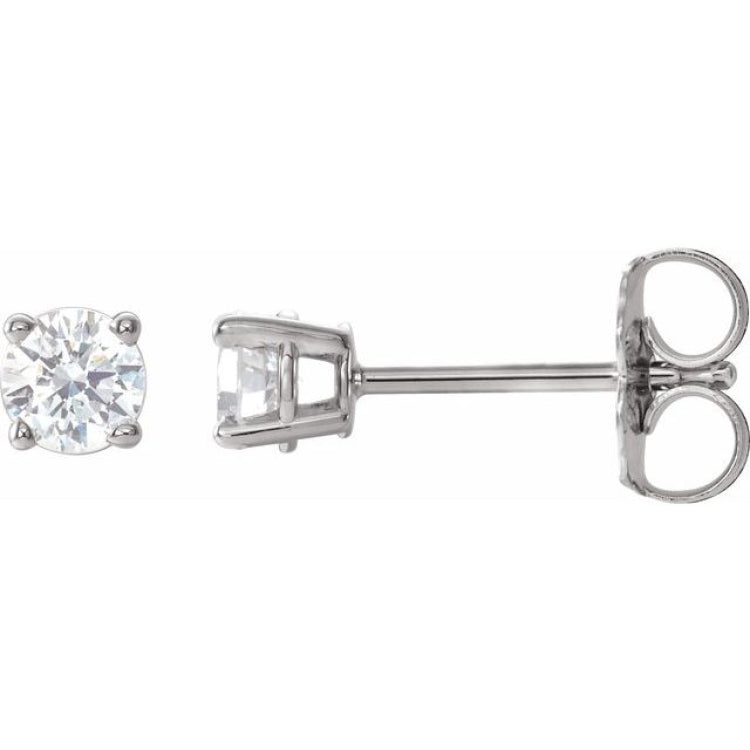 Sterling Silver 1/3 CTW Lab-Grown White Diamond Earrings