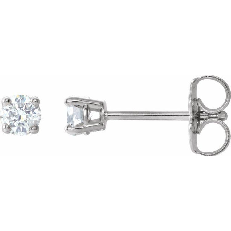 Sterling Silver 1/5 CTW Lab-Grown White Diamond Earrings