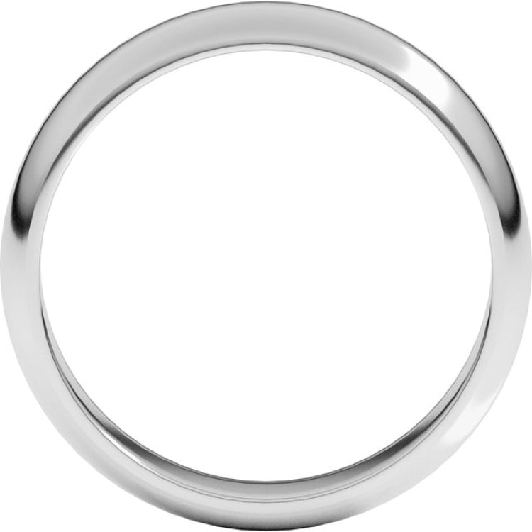 14K White Gold 5 mm Half Round Band Size 7