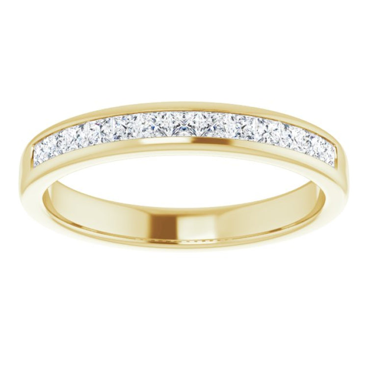 14K Yellow Gold 5/8 CTW Natural Diamond Band