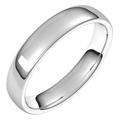 10K White Gold 4.5 mm Comfort-Fit European-Style Band Size 10
