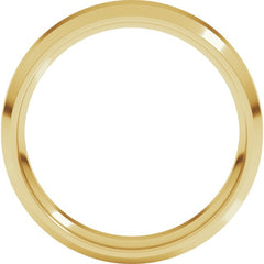 18K Yellow Gold 5 mm Beveled-Edge Comfort-Fit Flat Band Size 9