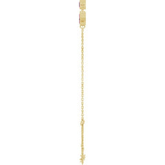 14K Yellow Gold Natural Pink Tourmaline Bezel-Set 3-Stone 7 1/2" Bracelet