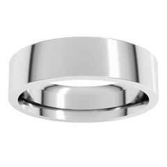 14K White Gold 5.5 mm Comfort-Fit Flat Band Size 5.5