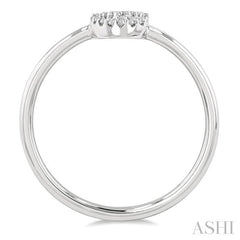 1/20 Ctw Initial 'G' Round Cut Diamond Fashion Ring in 10K White Gold