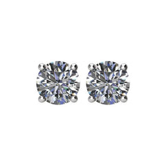 14K White Gold 1 1/2 CTW Natural Diamond Earrings