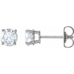 14K White Gold 1 CTW Natural White Diamond Earrings