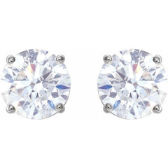 14K White Gold 2 CTW Natural White Diamond Earrings