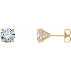 14K Yellow Gold 2 CTW Natural Diamond Cocktail-Style Earrings