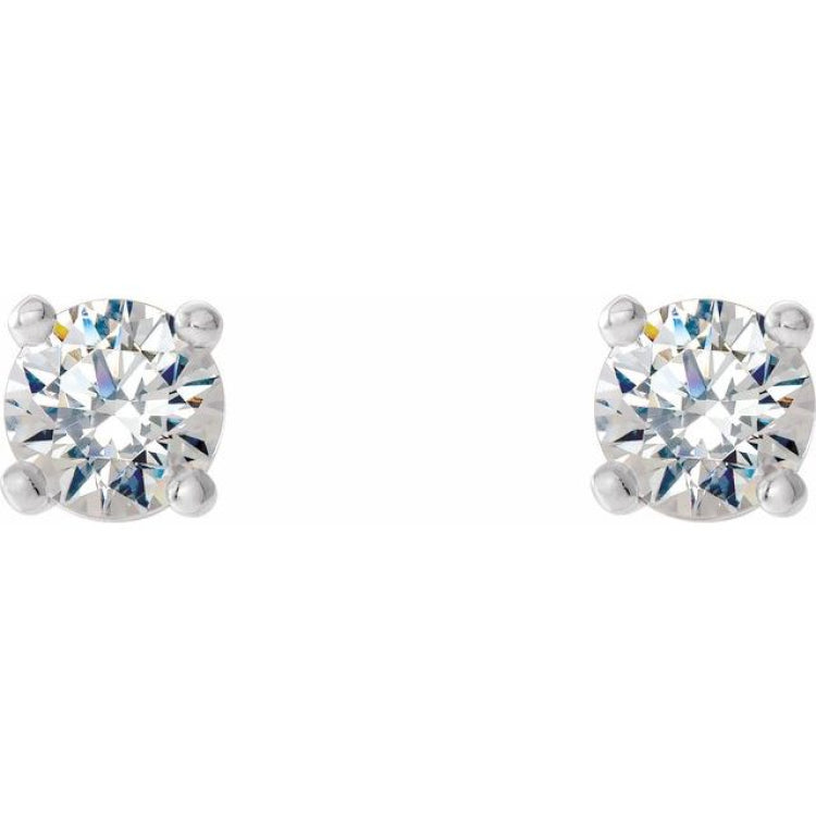 Platinum 1/3 CTW Natural Diamond Cocktail-Style Earrings