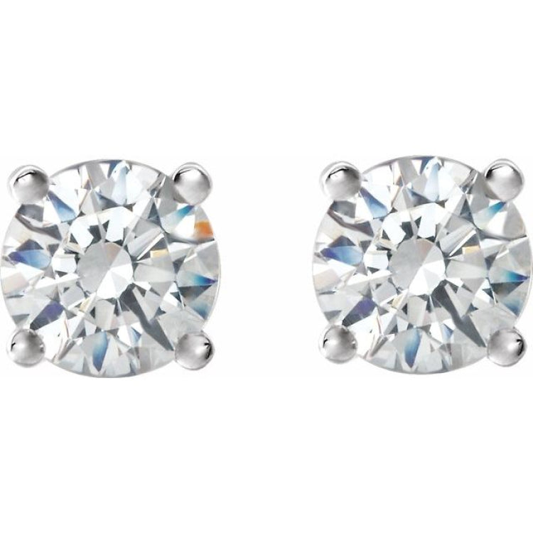 14K White Gold 1/4 CTW Natural Diamond Cocktail-Style Earrings