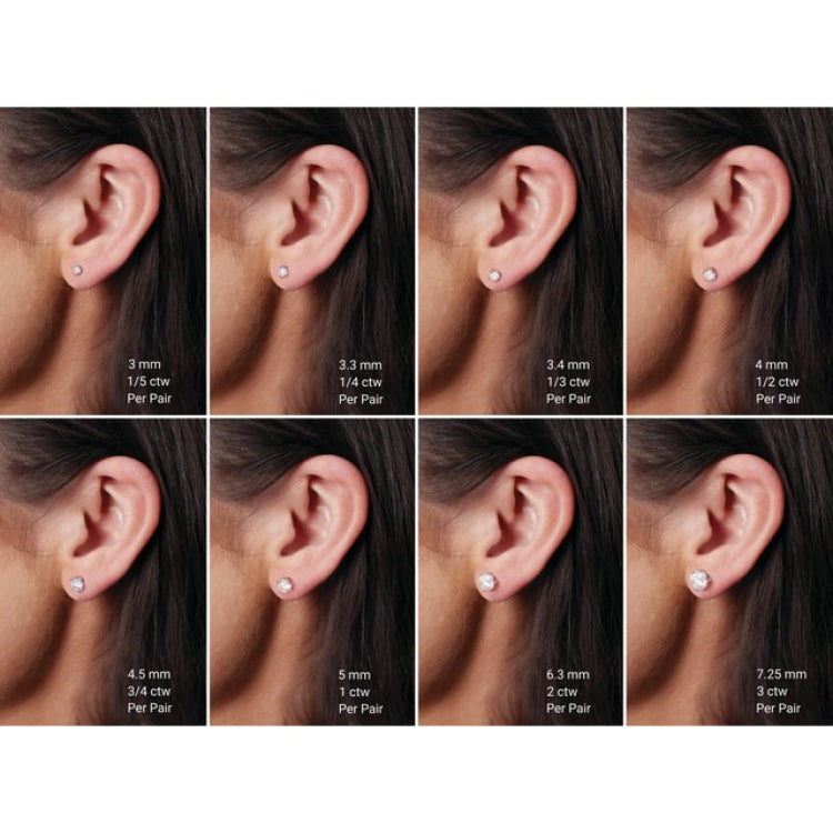 14K Rose Gold 2.5 mm Natural Yellow Sapphire Earrings