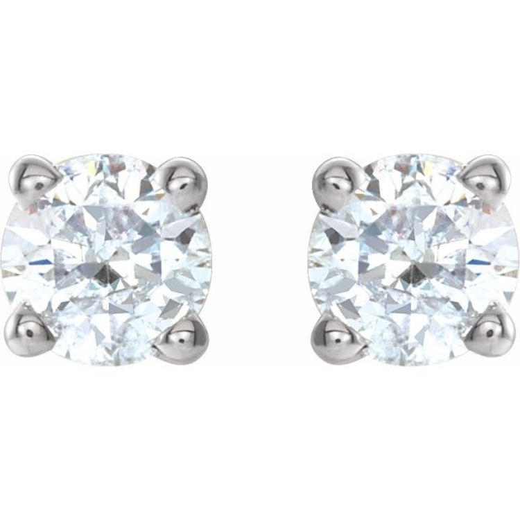 Platinum 1/4 CTW Natural Diamond Earrings