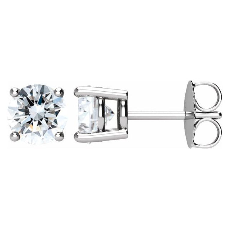 Platinum 1 1/2 CTW Natural Diamond Earrings