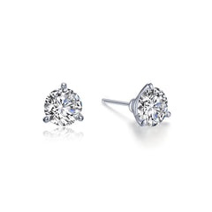1.5 CTW 3 Prong Martini Stud Earrings