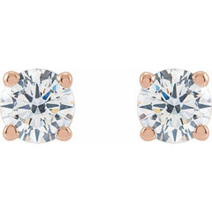 14K Rose Gold 3/4 CTW Lab-Grown Diamond Stud Earrings
