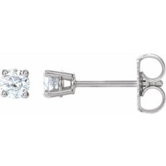 Platinum 3/8 CTW Natural Diamond Earrings