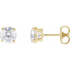 14K Yellow Gold 4 CTW Lab-Grown Diamond Earrings