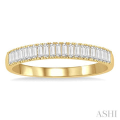 1/3 Ctw Stackable Baguette Diamond Fashion Band in 14K Yellow Gold