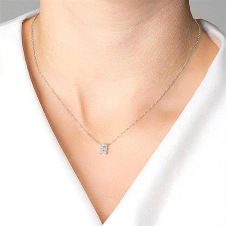 1/10 Ctw Bubble Accent Initial 'A' Round Cut Diamond Fashion Pendant With Chain in 10K Yellow Gold